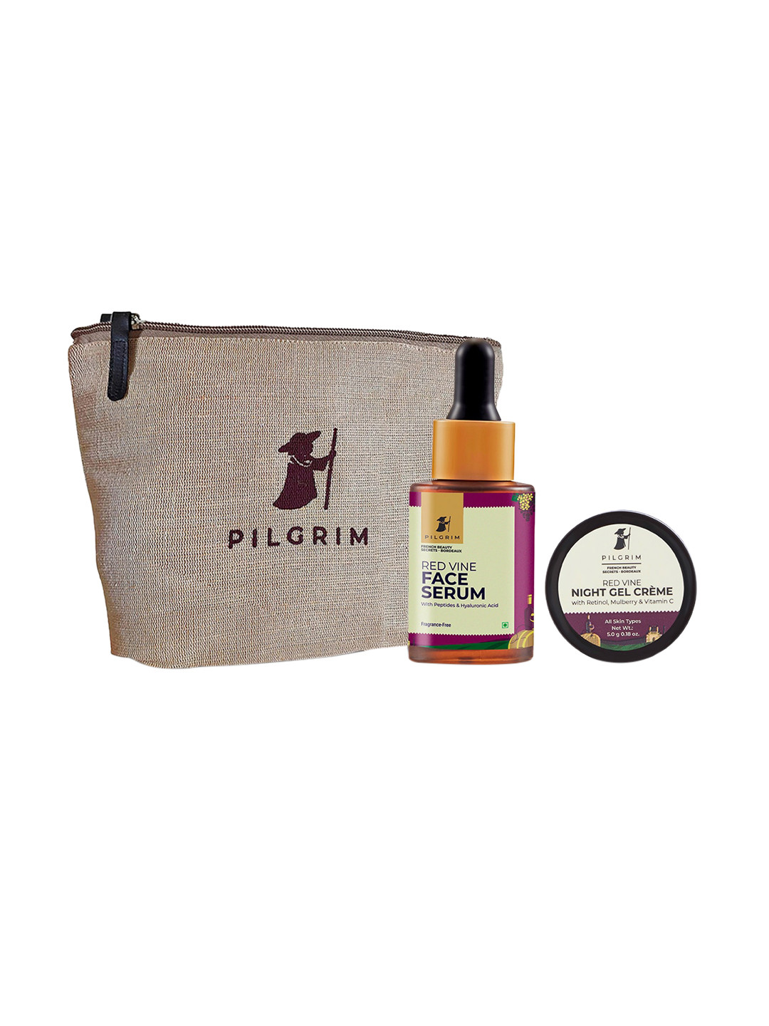 Buy Pilgrim Exclusive 2 Step PM Routine Skincare Kit With Premium Jute