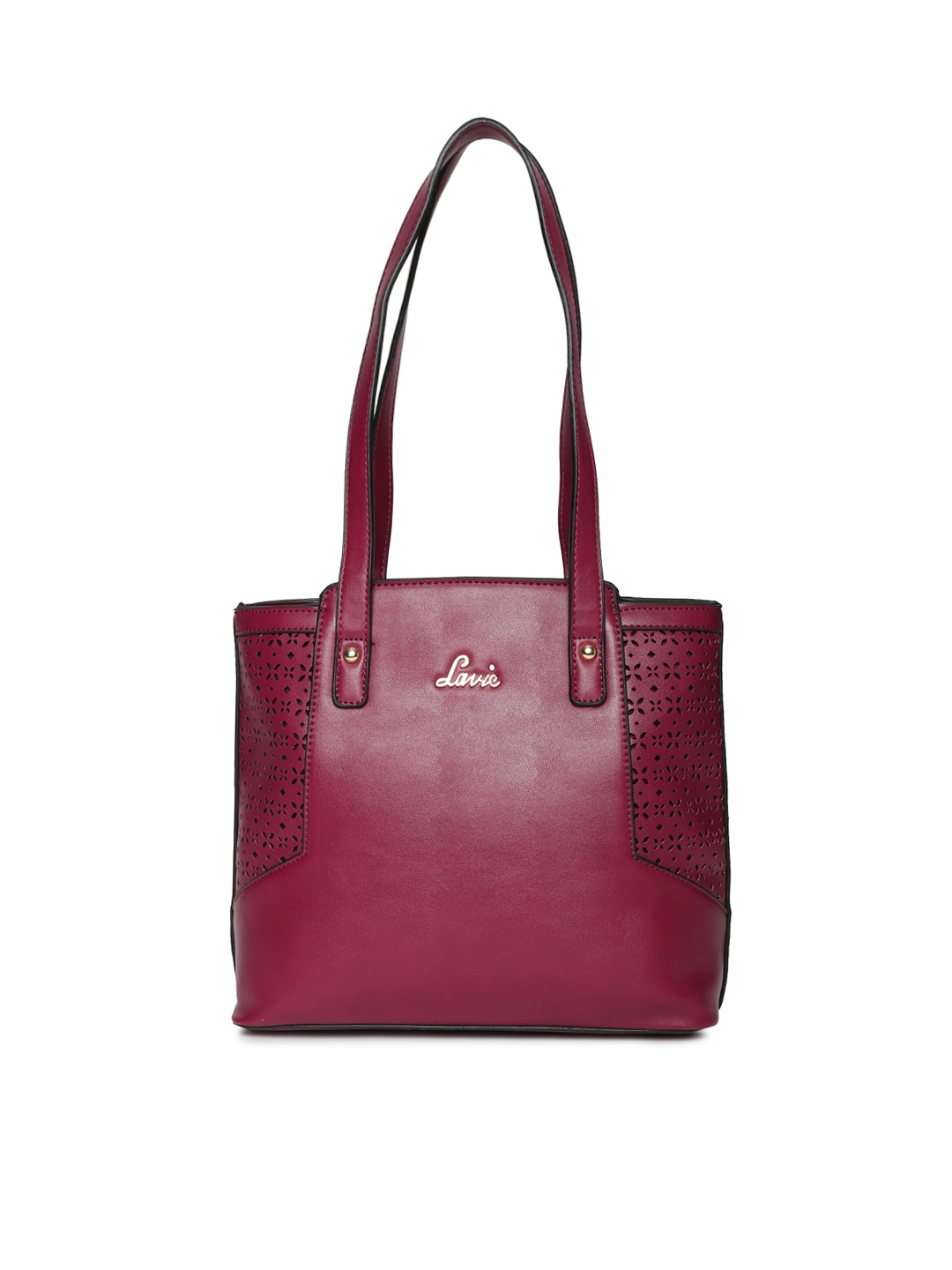 Buy Lavie Burgundy Solid Tote Bag - Handbags for Women 2168329 | Myntra