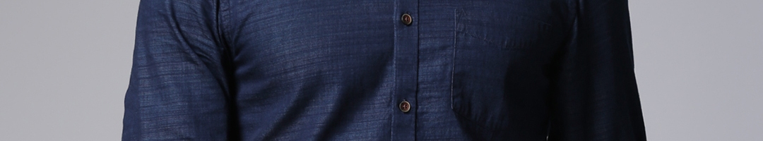 Buy True Blue Men Navy Slim Fit Striped Casual Shirt - Shirts for Men ...
