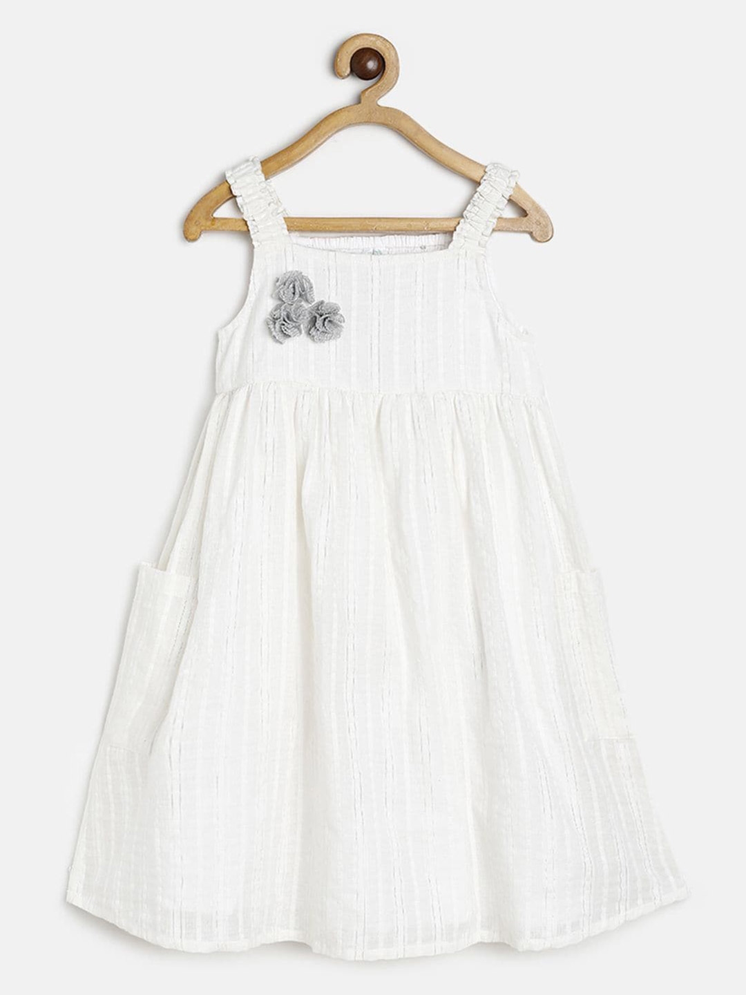 Buy MINI KLUB Girls Sleeveless Striped A Line Dress Dresses For Girls buy-mini-klub-girls-sleeveless-striped-a-line-dress-dresses-for-girls