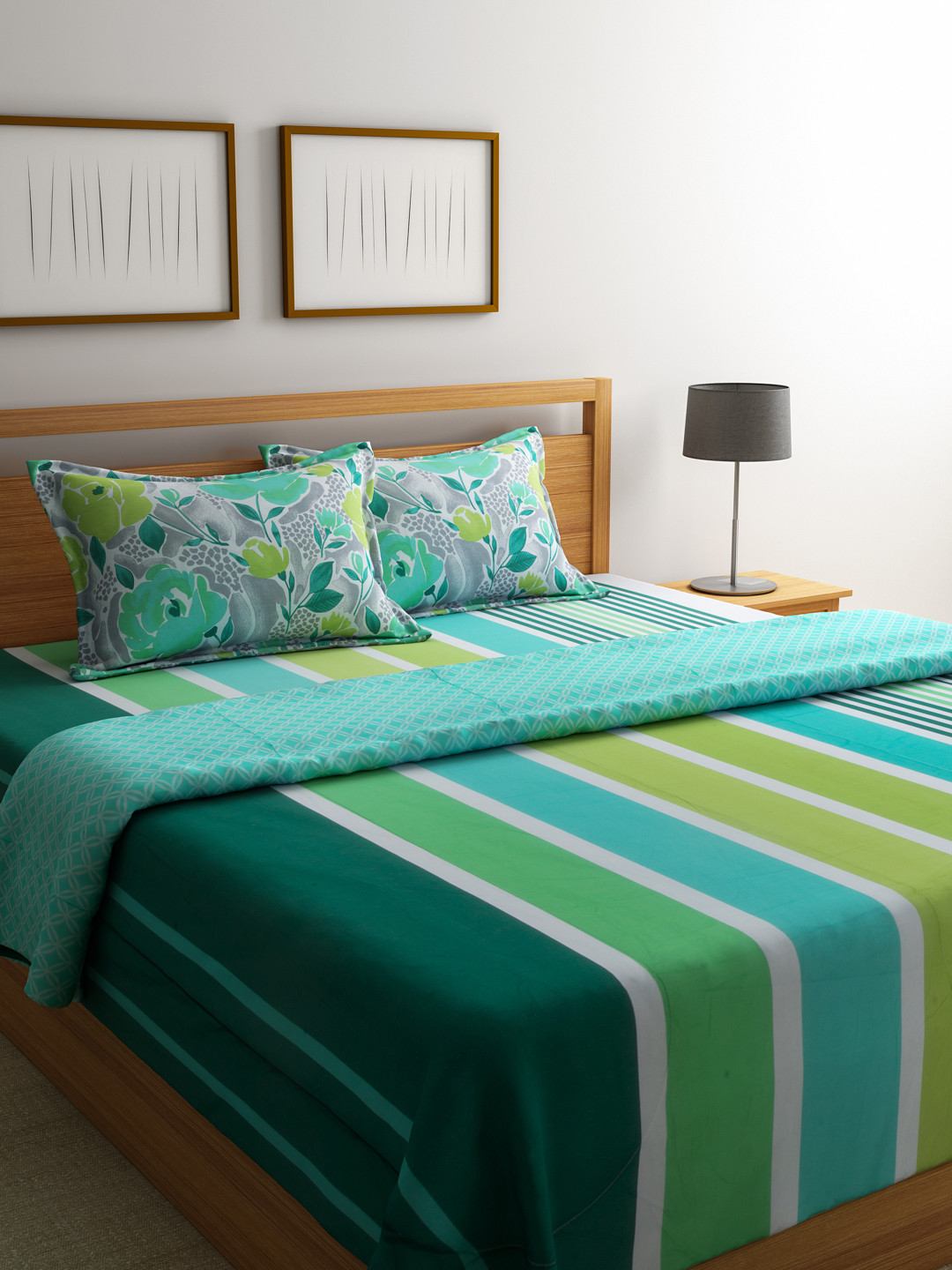 Buy Portico New York Multicolour Printed Bedding Set With Comforter