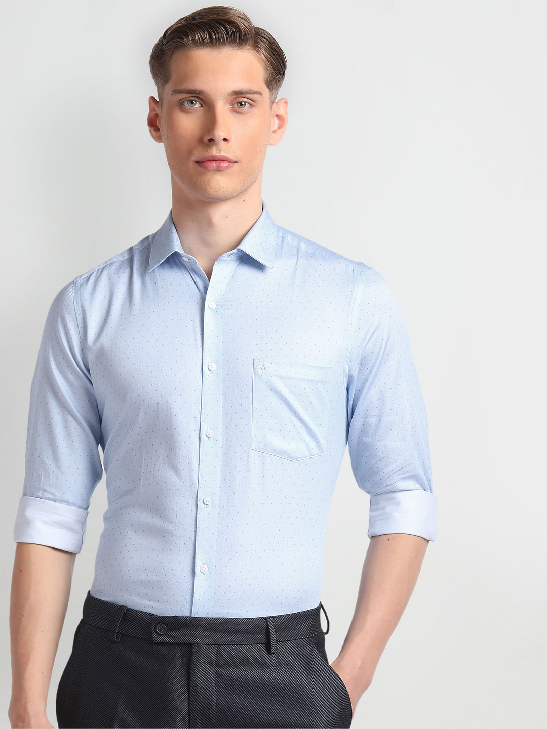 Geometric Print Cotton Shirt main image 1