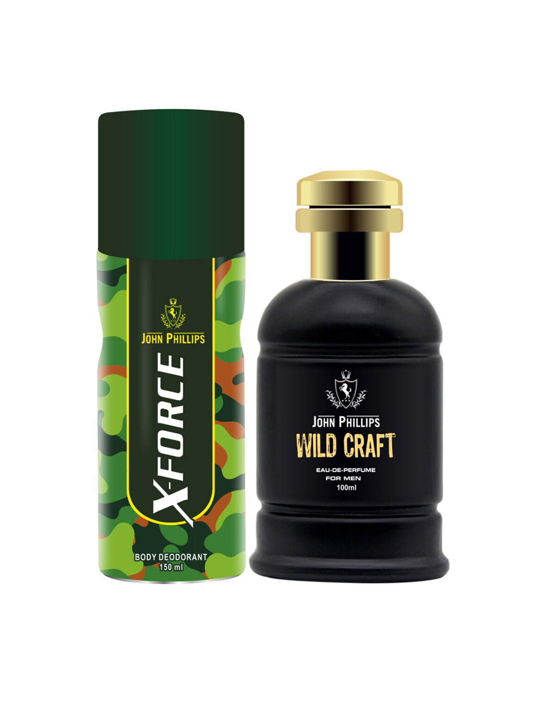 Buy JOHN PHILLIPS Set Of Men Wildcraft Eau De Parfum 100 Ml & X Force Deodorant 150 Ml Perfume