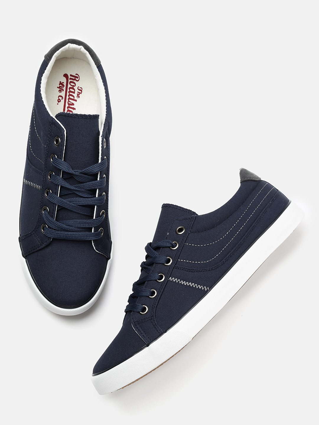 Buy Roadster Men Navy Blue Sneakers - Casual Shoes for Men 2170042 | Myntra