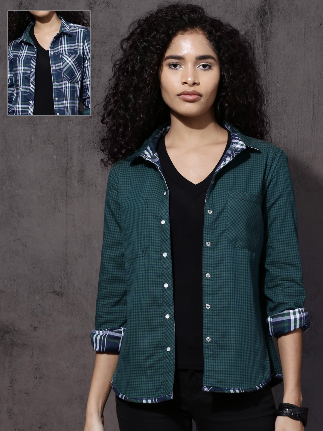 plaid button down shirt