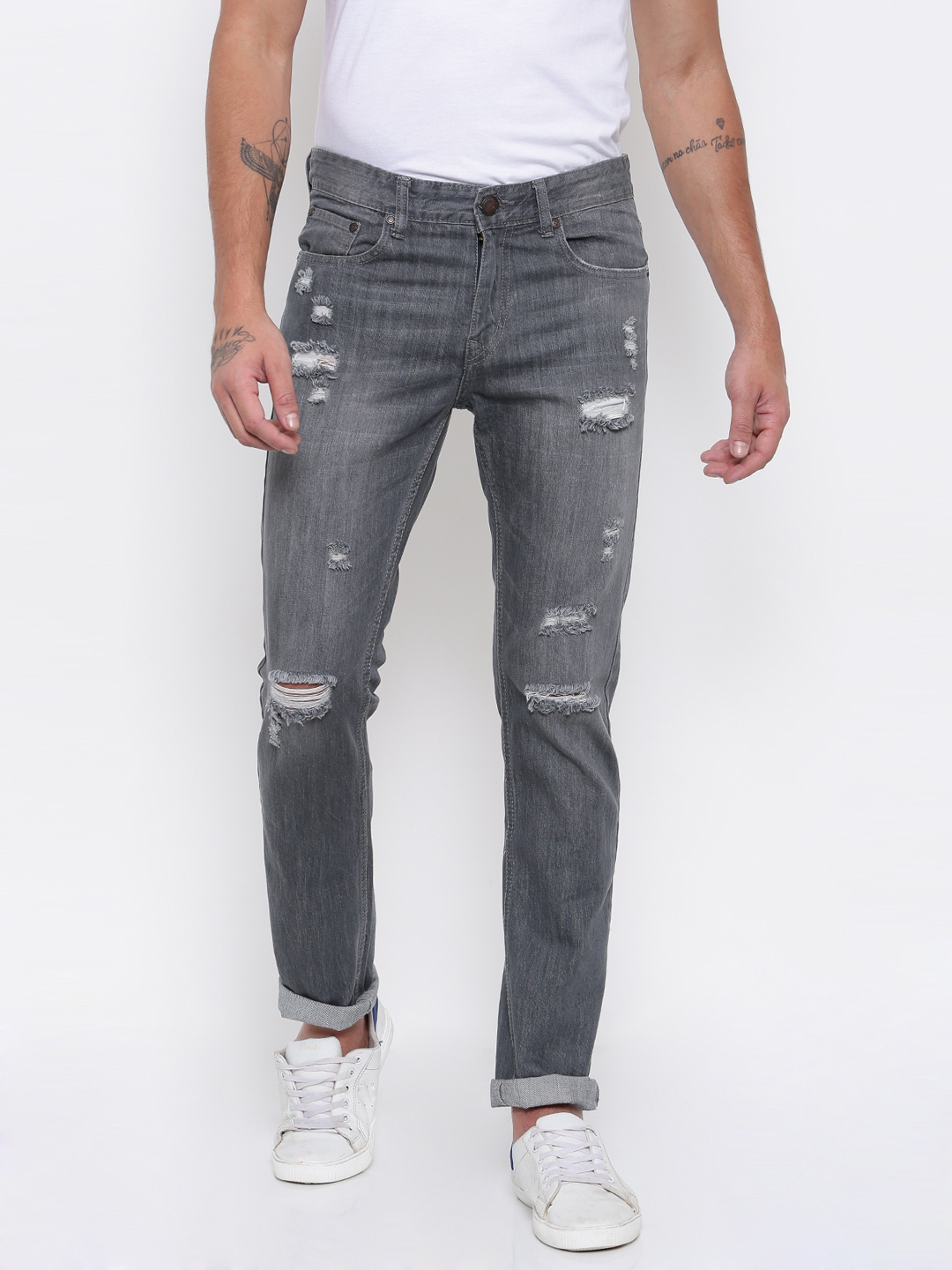 highly distressed jeans