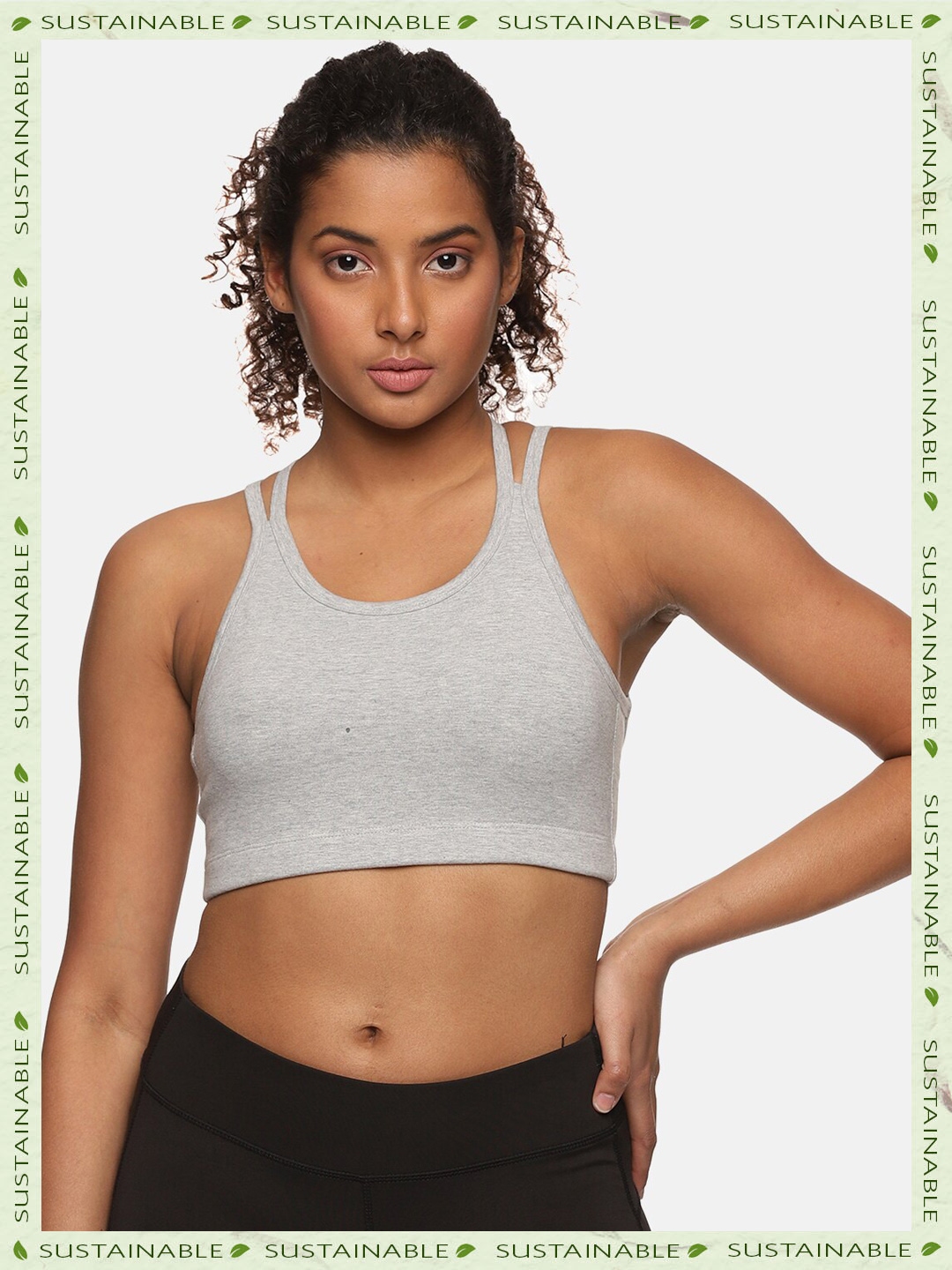 Buy HERE&NOW Women Organic Cotton Padded Seamless Criss Cross Bra - Bra for Women 21707200 | Myntra