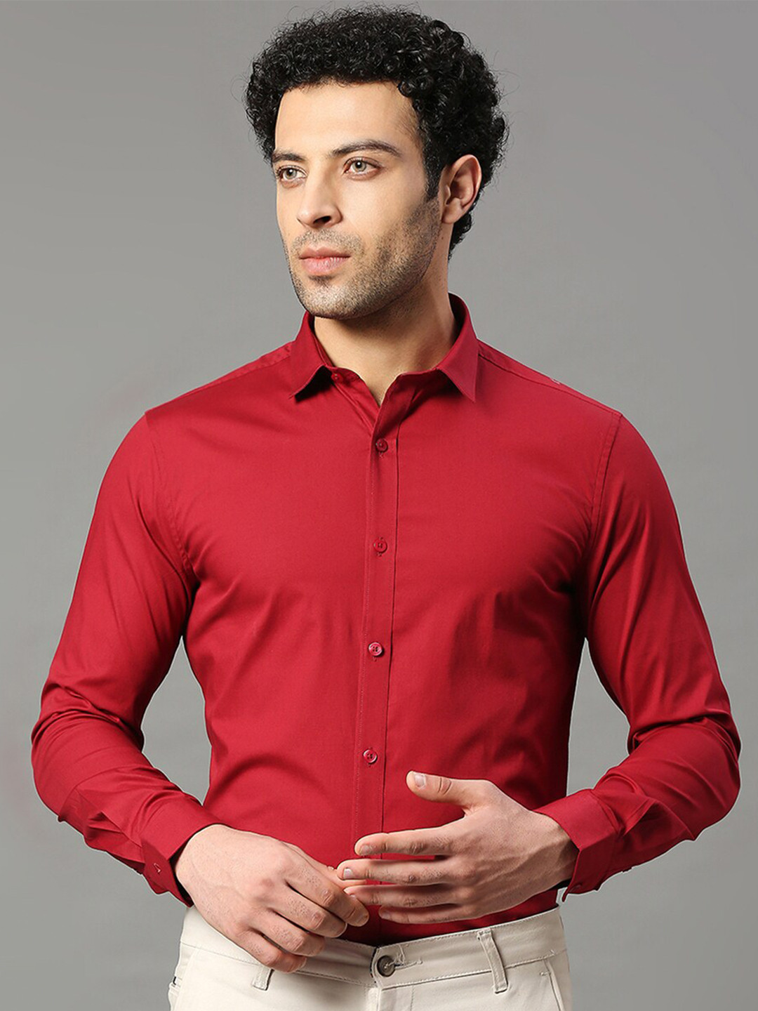 Buy INVICTUS Men Spread Collar Formal Shirt Shirts for Men 21707598