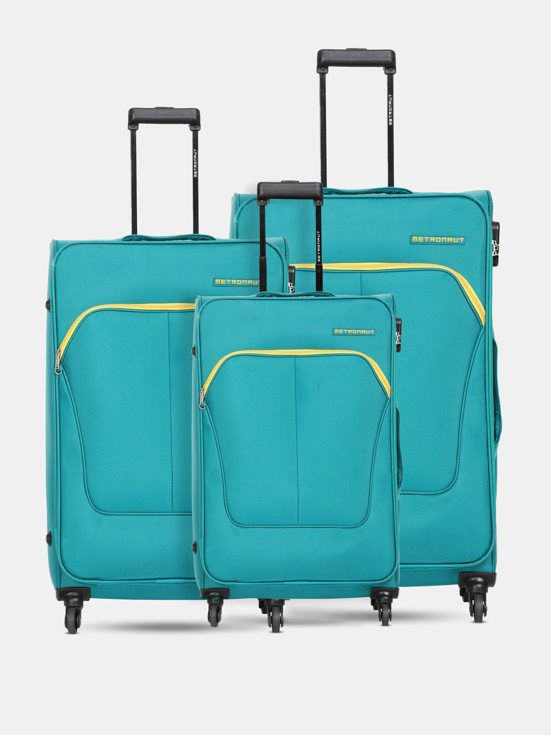 Buy Metronaut Set Of 3 Trolley Suitcases Cabin & Medium & Large