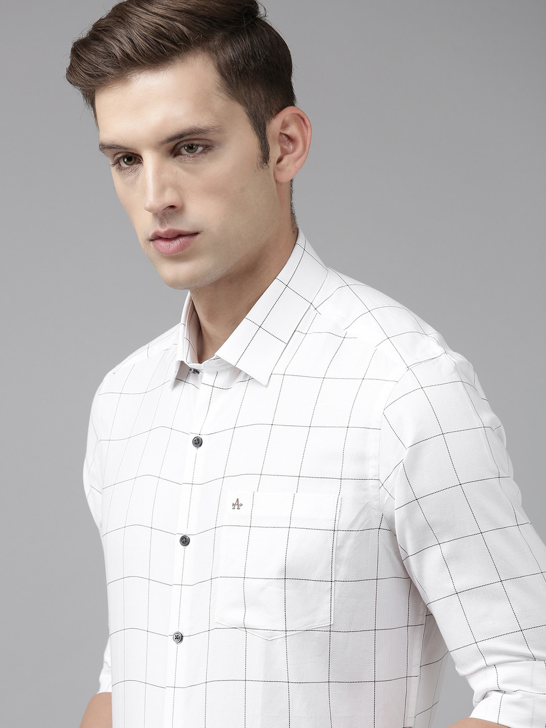 Buy Arrow Original Slim Fit Checked Pure Cotton Formal Shirt Shirts