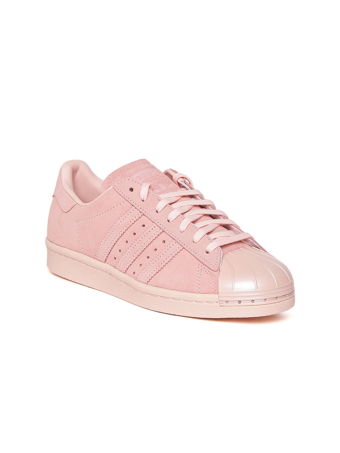 Buy ADIDAS Originals Women Pink Superstar 80S Metal Toe Suede Sneakers ...