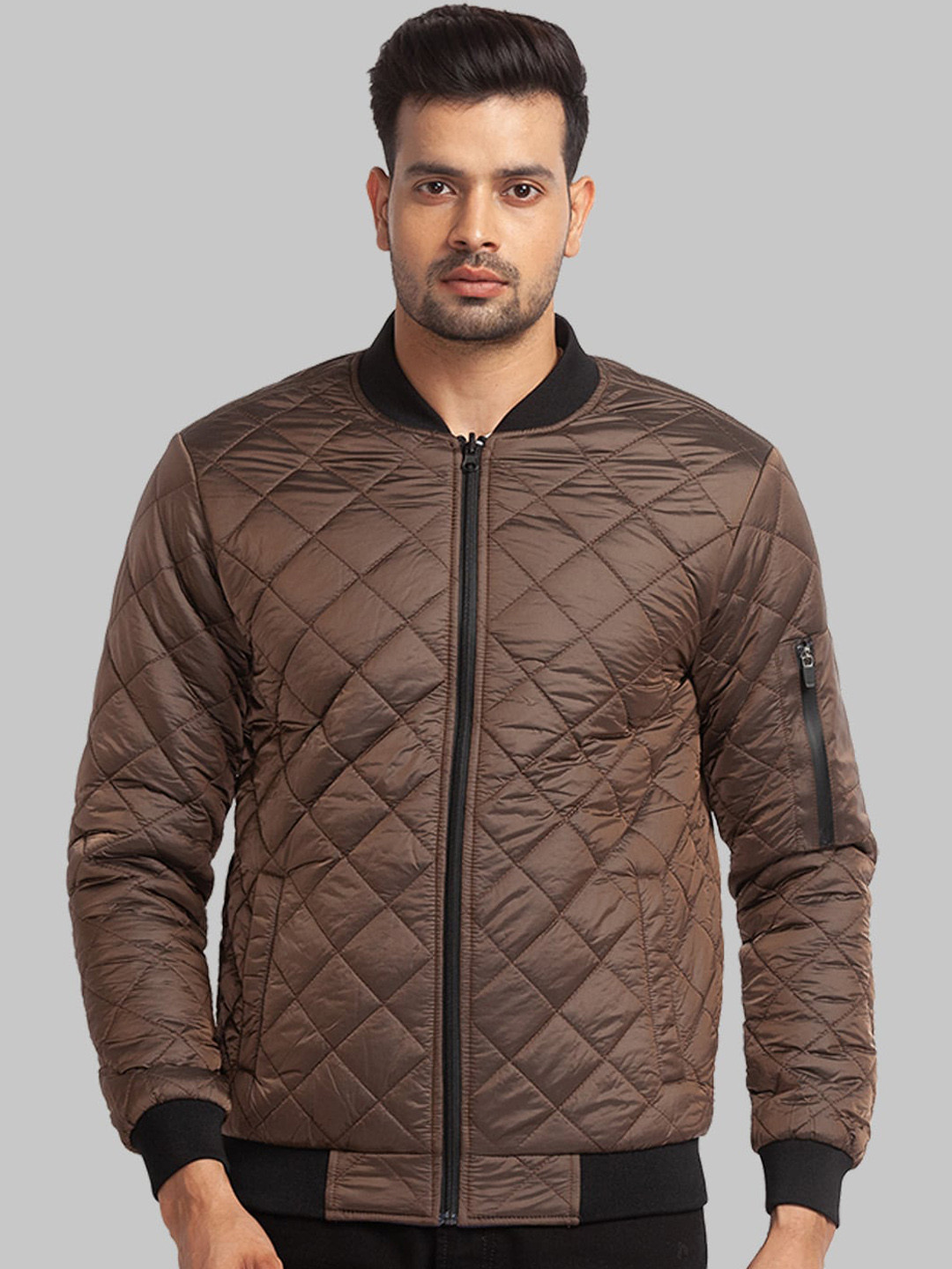 Buy Park Avenue Men Stand Collar Quilted Jacket Jackets for Men
