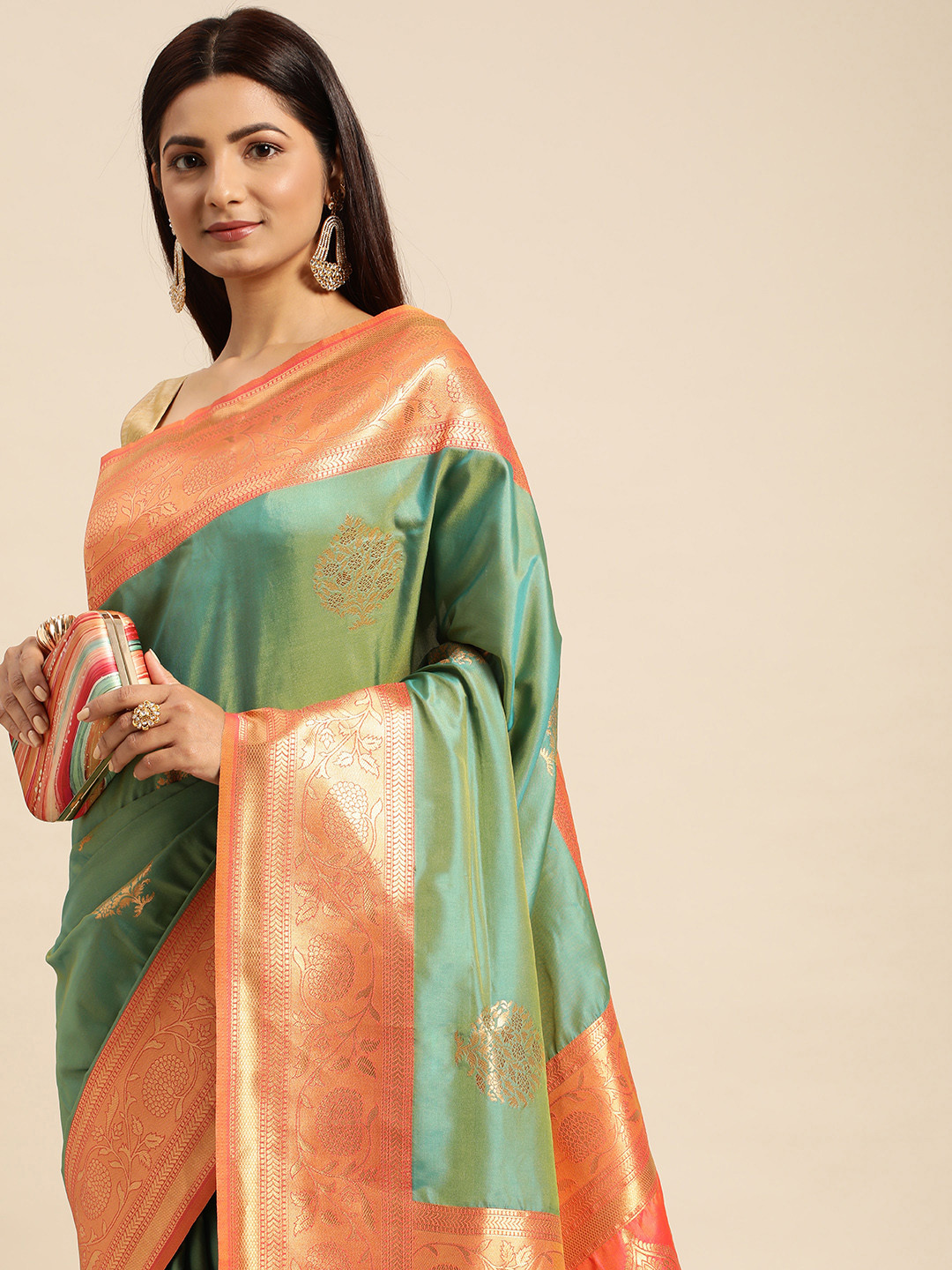 Buy Royal Rajgharana Saree Ethnic Motifs Zari Art Silk Banarasi Sarees