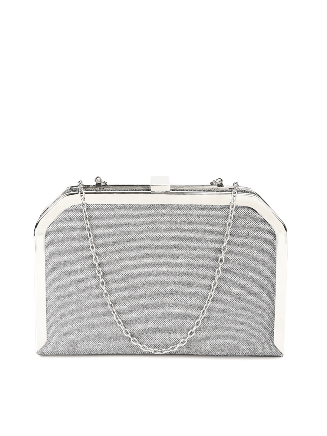 Buy Accessorize Silver Toned Box Clutch Clutches for Women 2172875