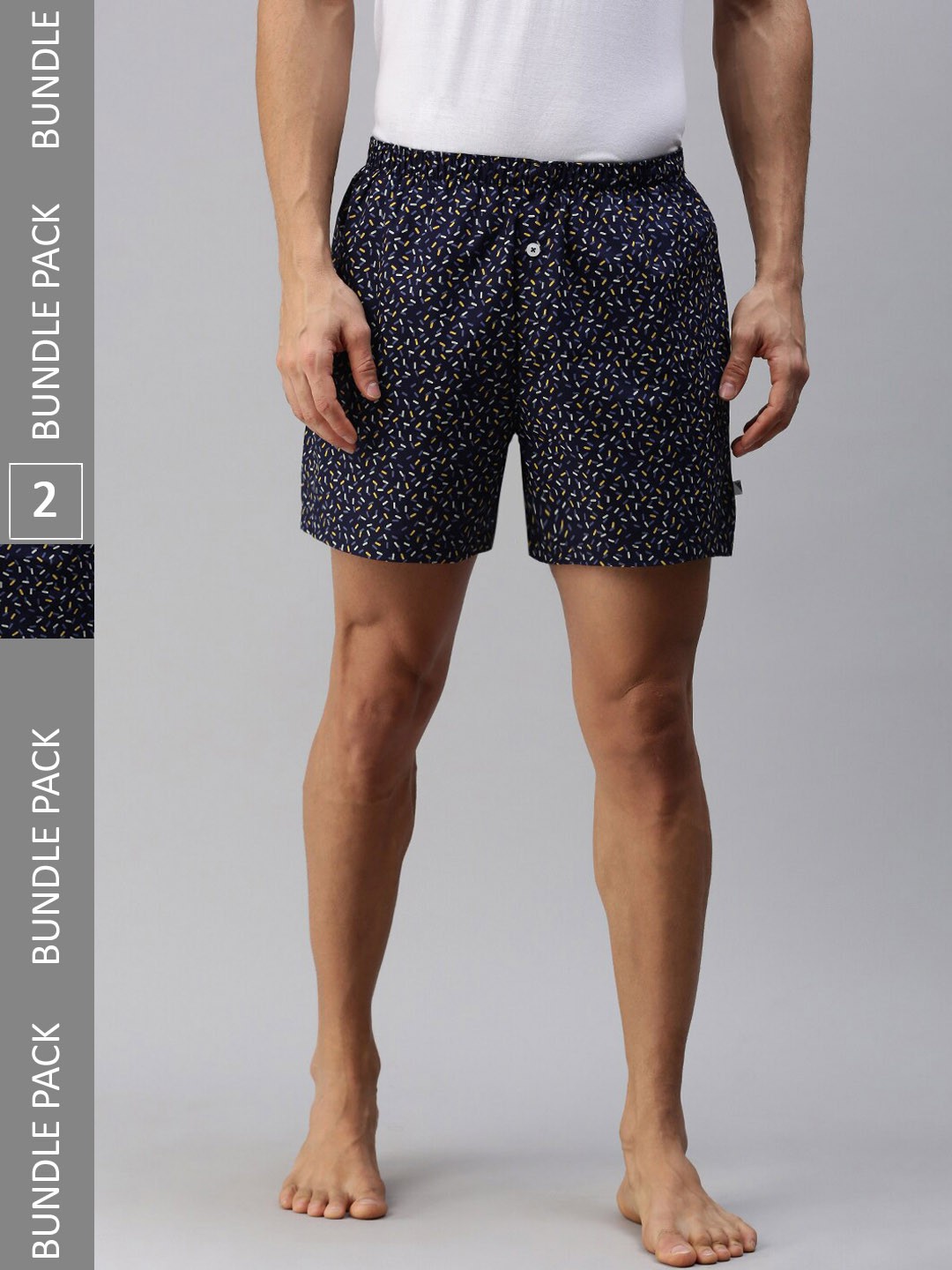 Buy Ramraj Men Pack Of 2 Comfortable Cotton Printed Boxer Boxers for