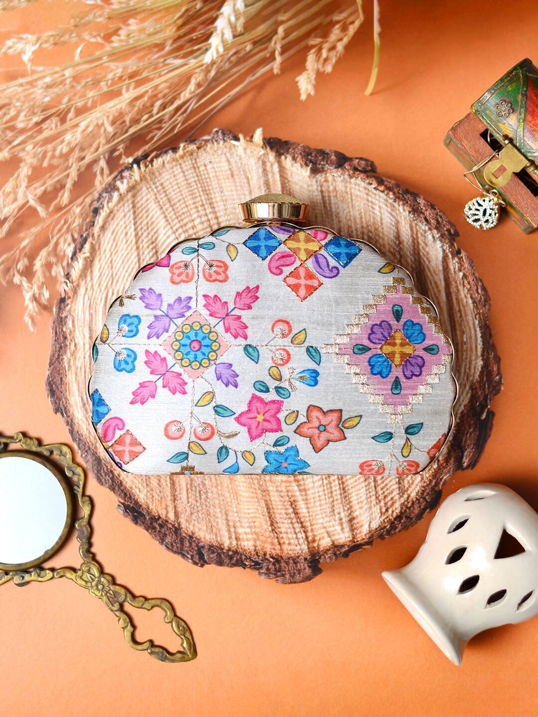 Buy ARTKLIM Embroidered Half Moon Clutch - Clutches for Women 21748548 ...