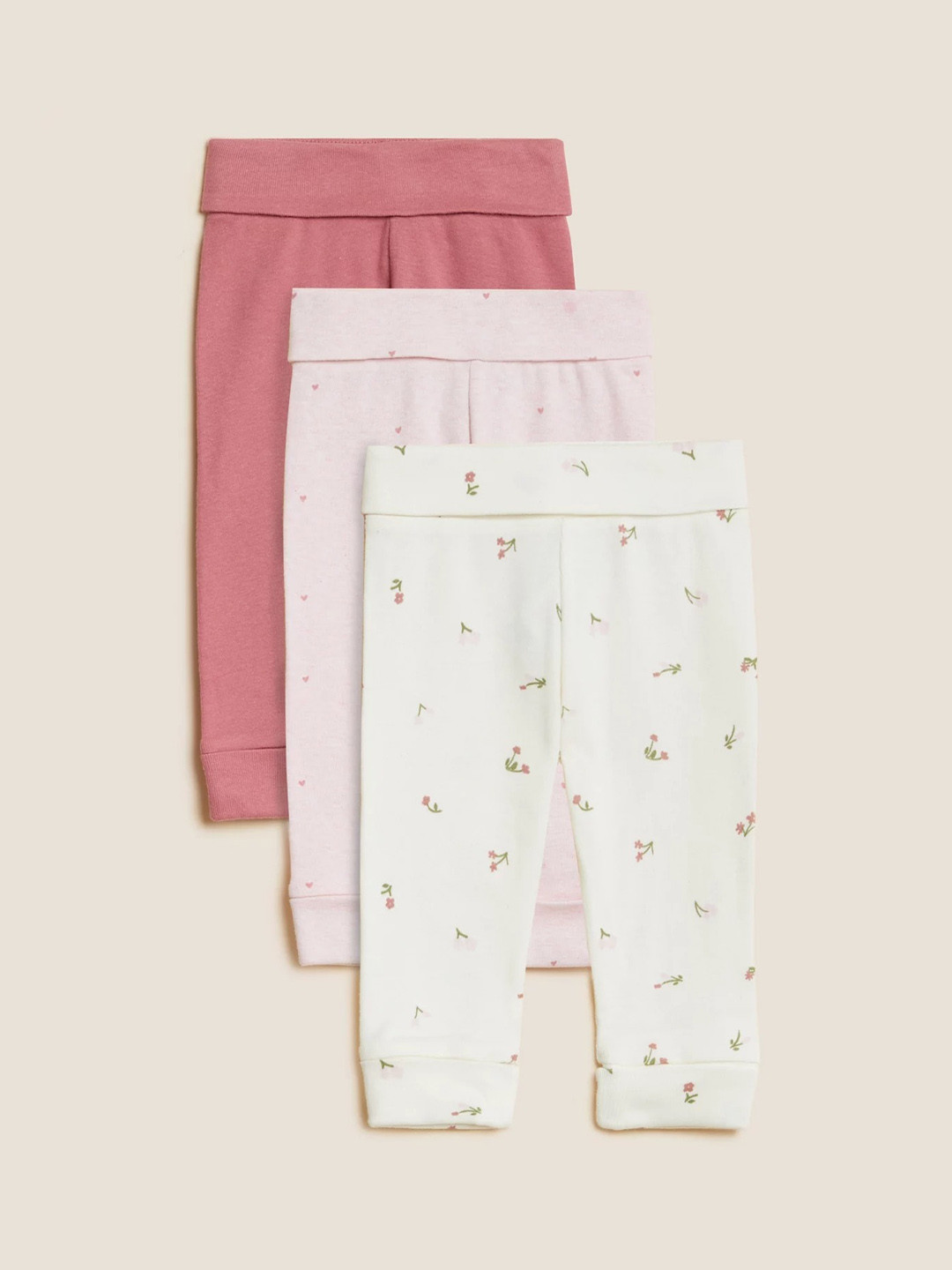 Buy Marks & Spencer Girls Pack Of 3 Printed Ankle Length Cotton