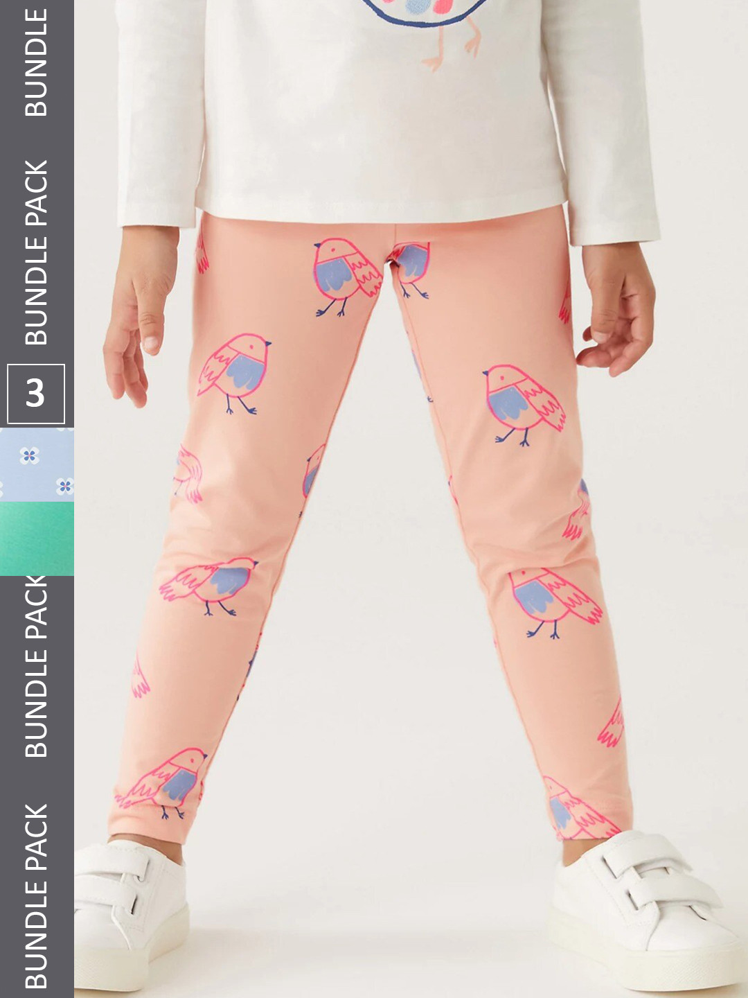 Buy Marks & Spencer Girls Pack Of 3 Ankle Length Leggings Leggings
