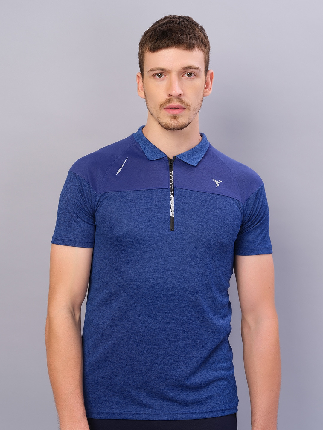 Buy Technosport Antimicrobial Polo Collar Active T Shirt Tshirts for