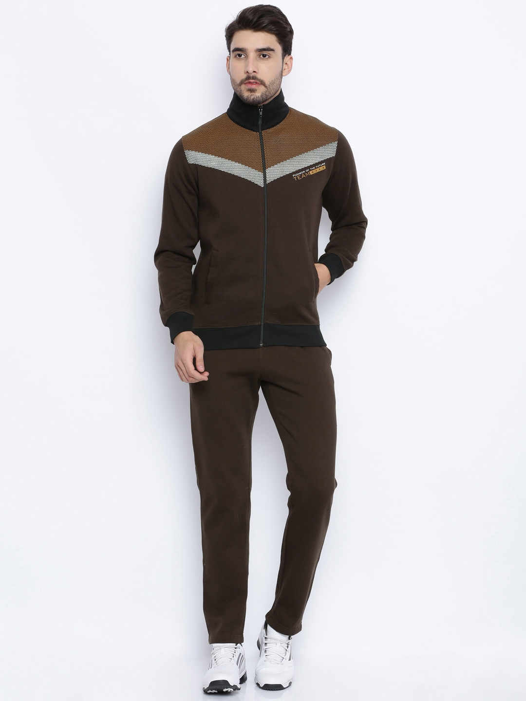 plain brown tracksuit