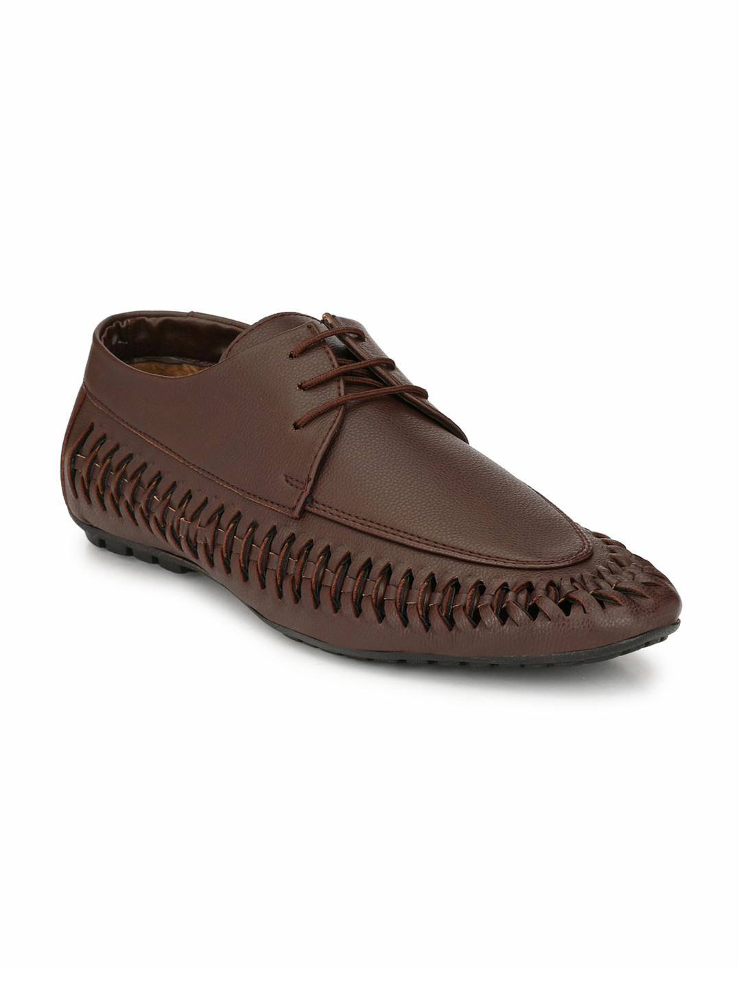 Buy El Paso Men Brown Interwoven Derbys Casual Shoes for
