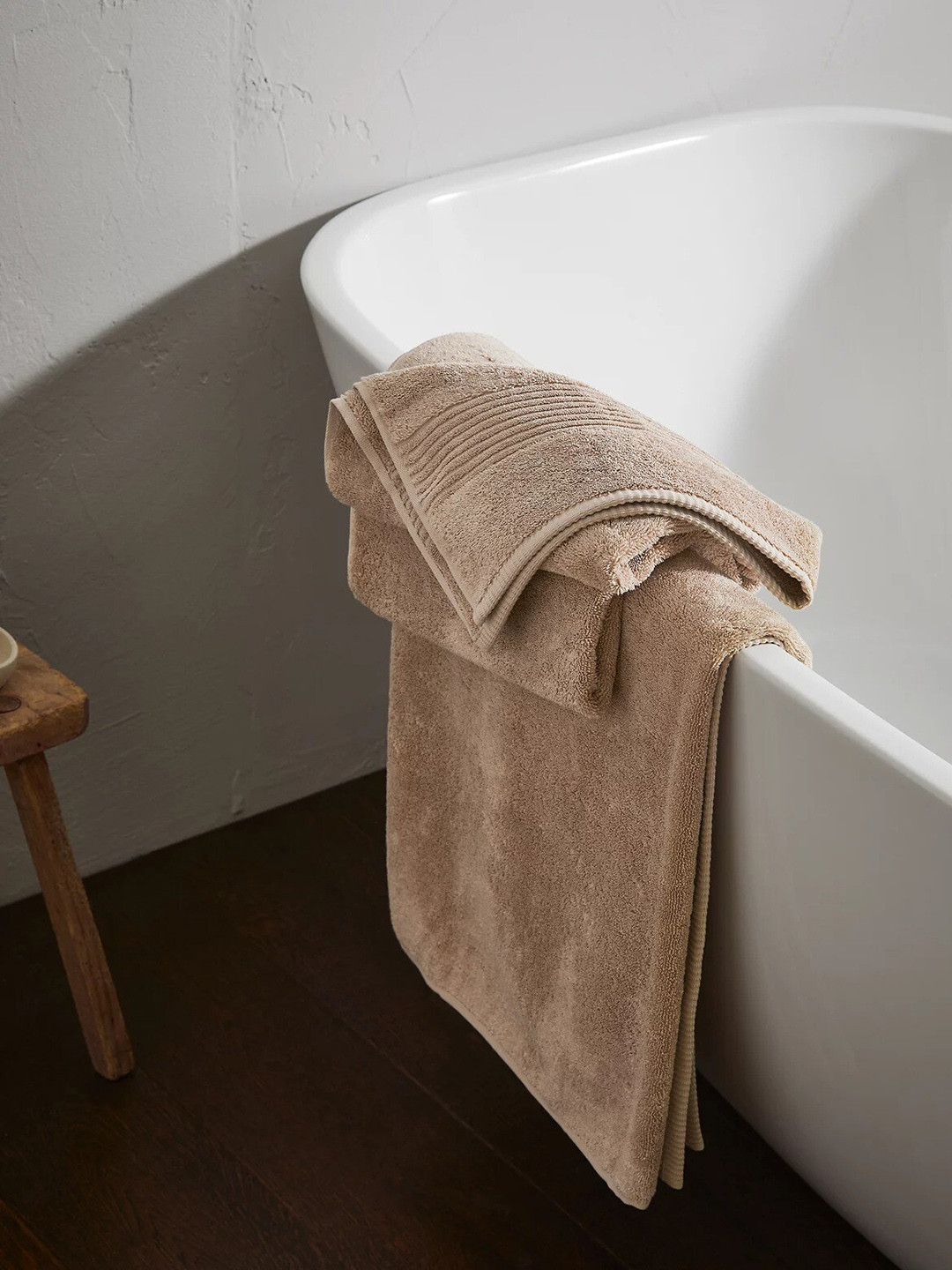 Buy Marks & Spencer Brown Striped Detail 600 GSM Egyptian Cotton Soft