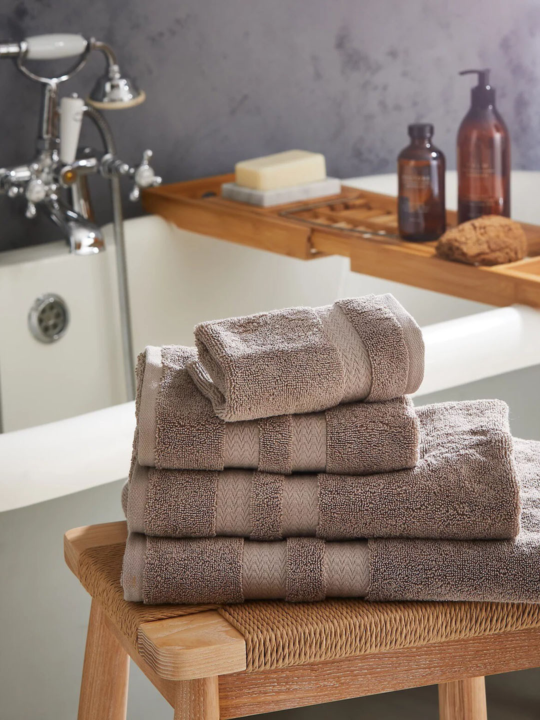 Buy Marks & Spencer Brown 600 GSM Pure Cotton AG Retreat Soft Bath