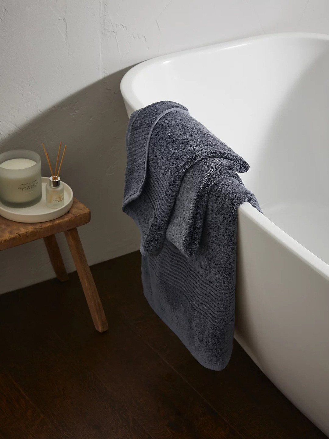 Buy Marks & Spencer Charcoal Grey 550 GSM Egyptian Cotton Hand Towel Hand Towels for Unisex