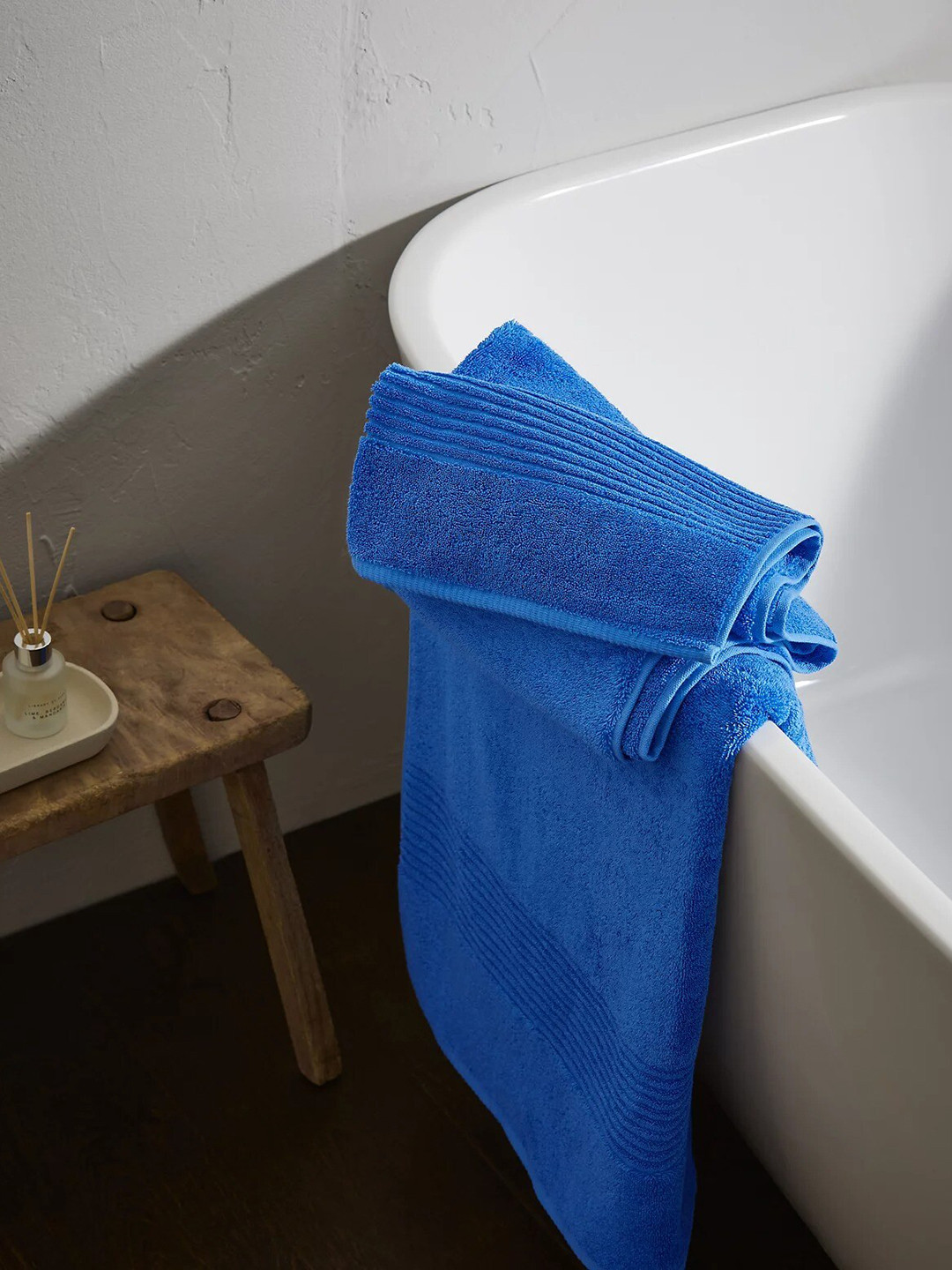 Buy Marks & Spencer Navy Blue 600 GSM Egyptian Cotton Soft Bath Towel Bath Towels for Unisex