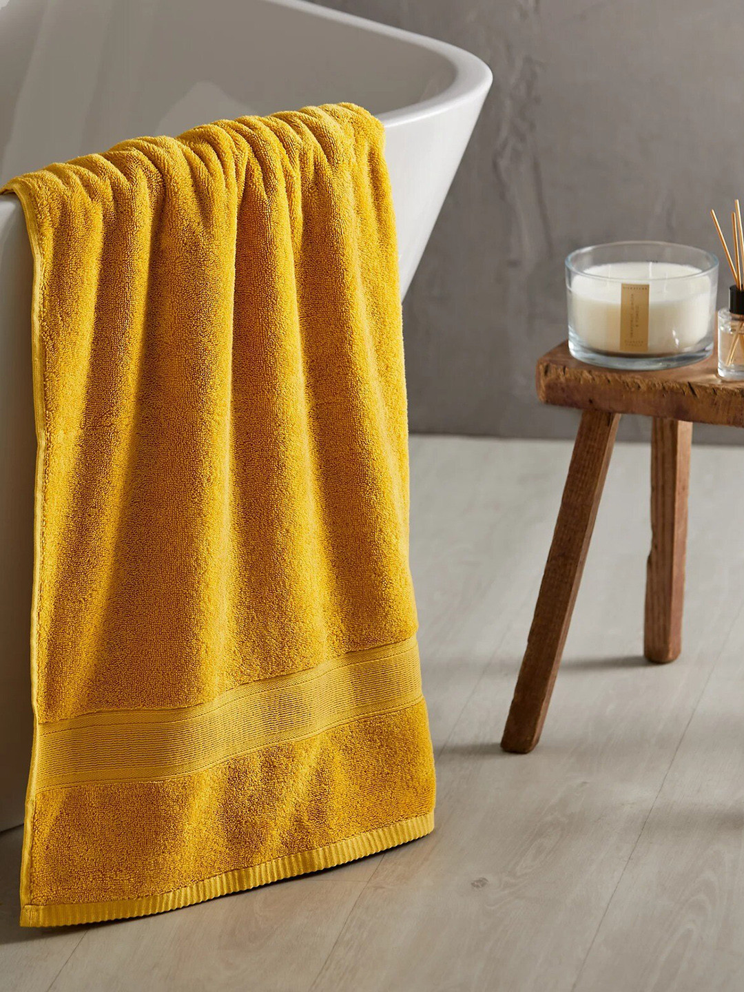 Buy Marks & Spencer Yellow 600 GSM Super Soft Pure Cotton Bath Towel