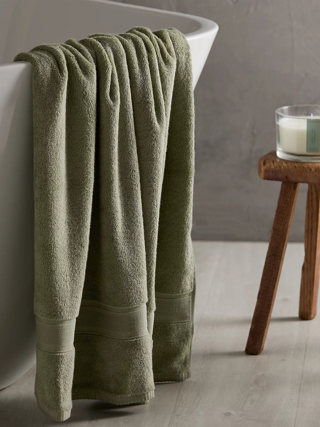 Buy Marks & Spencer Green 600 GSM Super Soft Pure Cotton Bath Towel