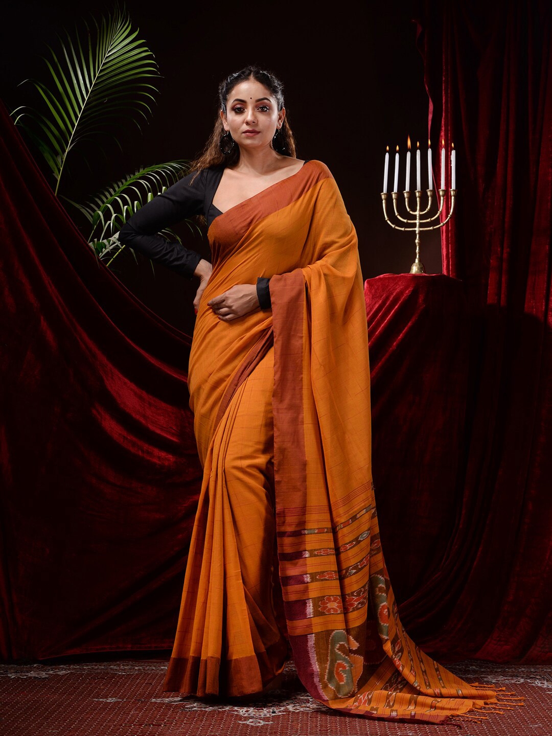 Buy Mitera Checked Pure Cotton Saree Sarees For Women 21789672 Myntra buy-mitera-checked-pure-cotton-saree-sarees-for-women-21789672-myntra