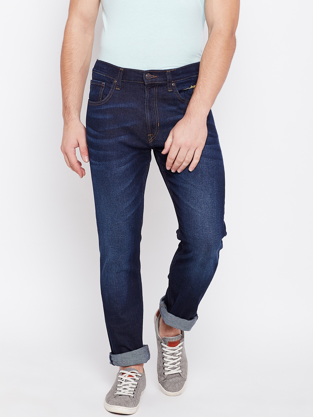 Buy Lee Men Navy Macky Fit Mid Rise Clean Look Stretchable Jeans Jeans For Men 2179280 Myntra 