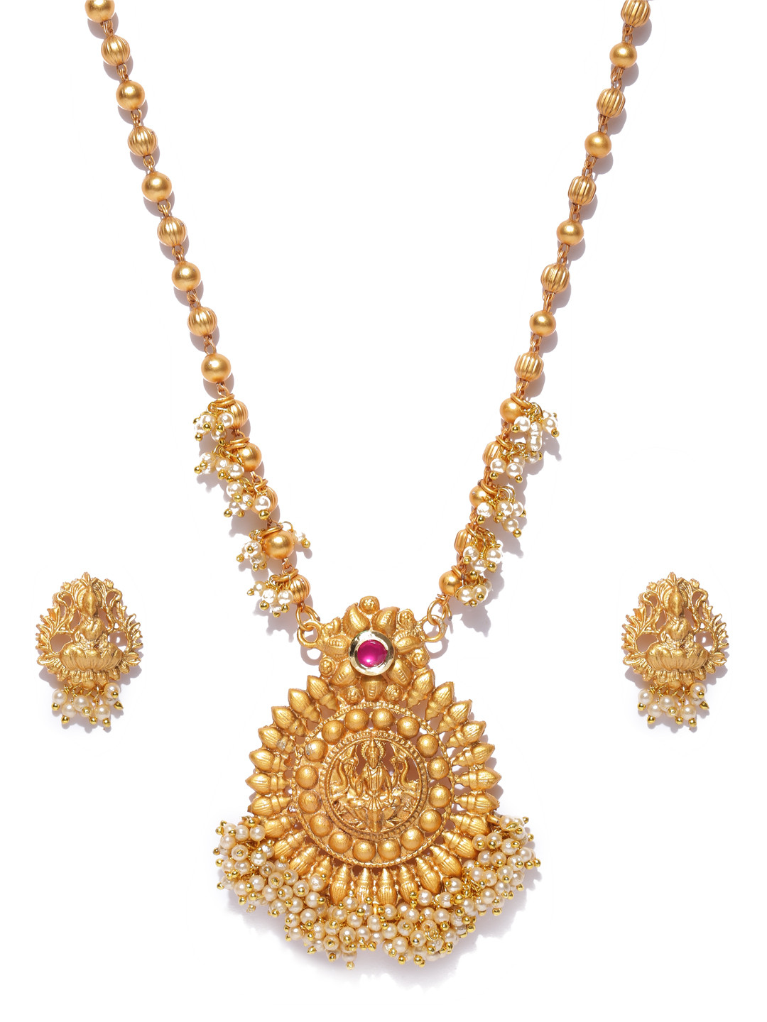 women gold rosary necklace