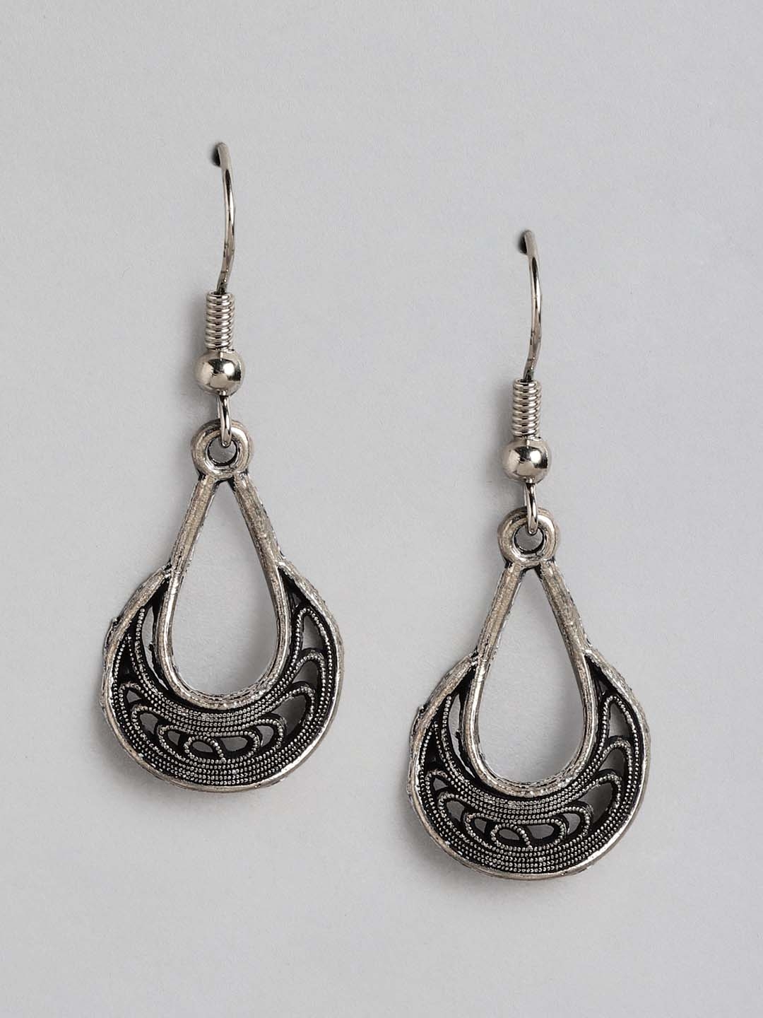 Buy Rang Gali Contemporary German Silver Drop Earrings - Earrings for Women 21803850 | Myntra
