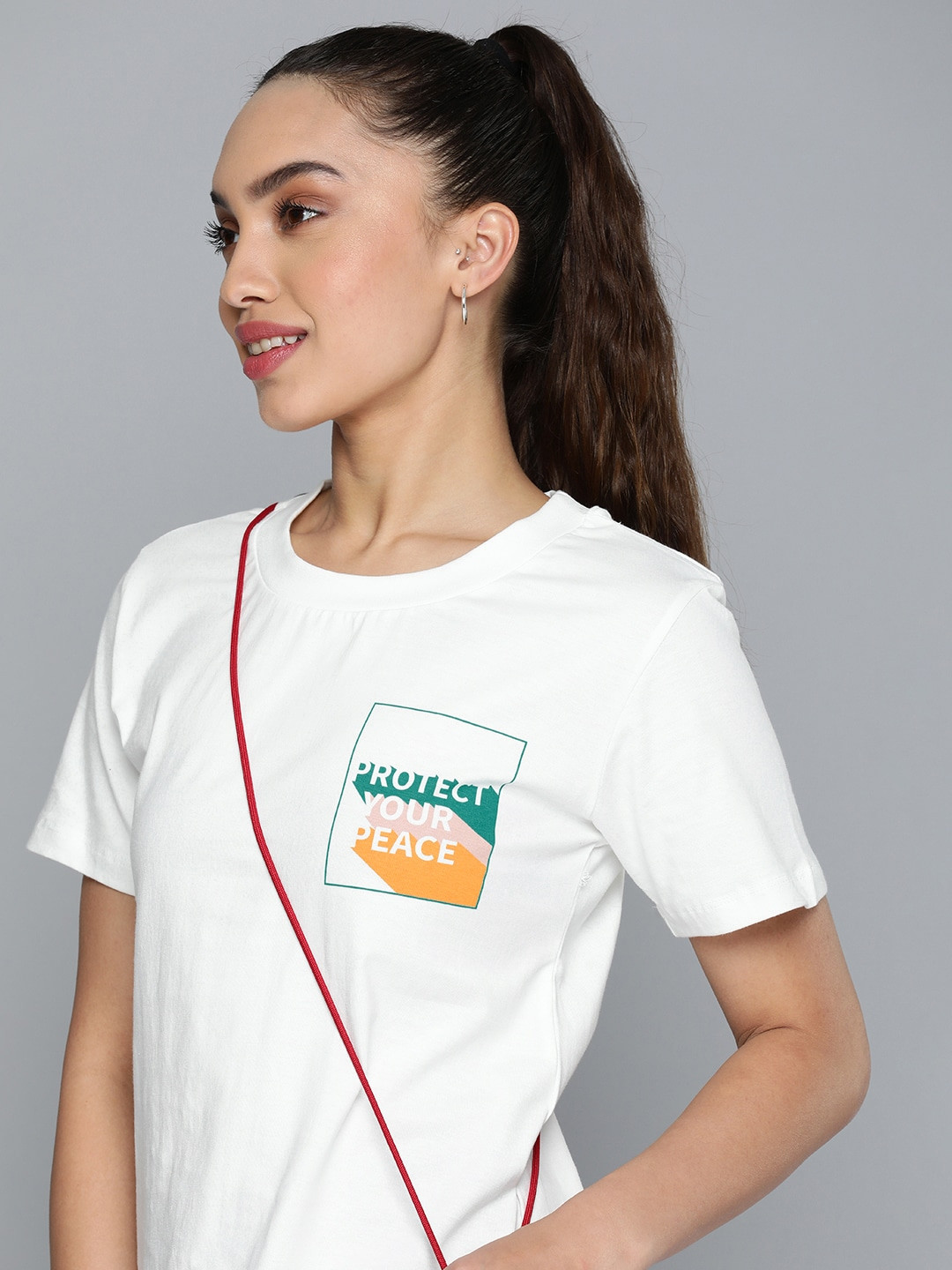 More & More / Damen-Shirt / Shirt with Placement-Print