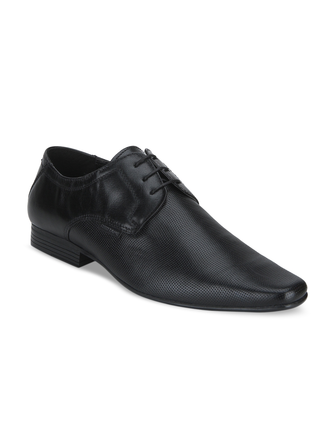 red tape men's black formal shoes