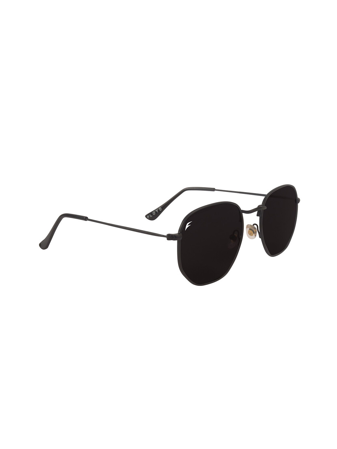 Buy Floyd Oval Sunglasses With UV Protected Lens 16335_Blk_Blk