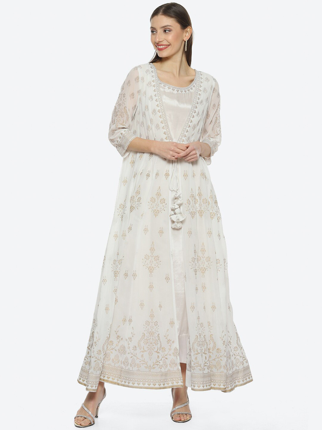 Buy Biba Ethnic Motifs Printed A Line Maxi Ethnic Dress Ethnic