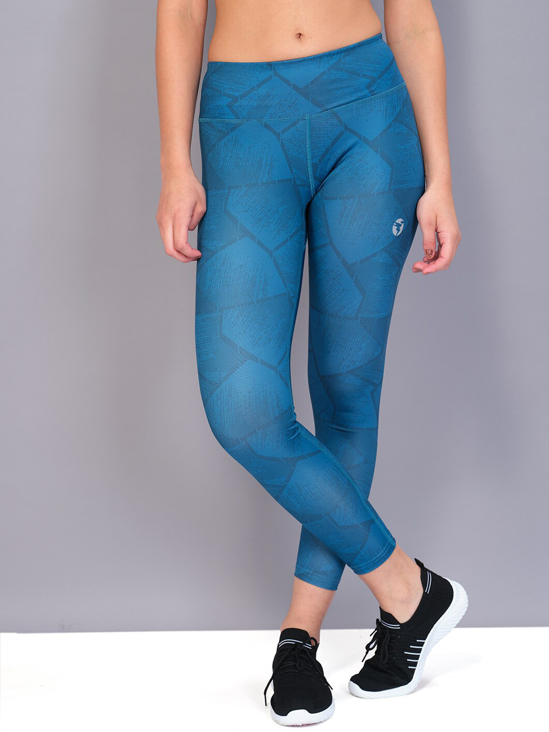 Buy Technosport Women Printed Antimicrobial Rapid Dry Training Tights