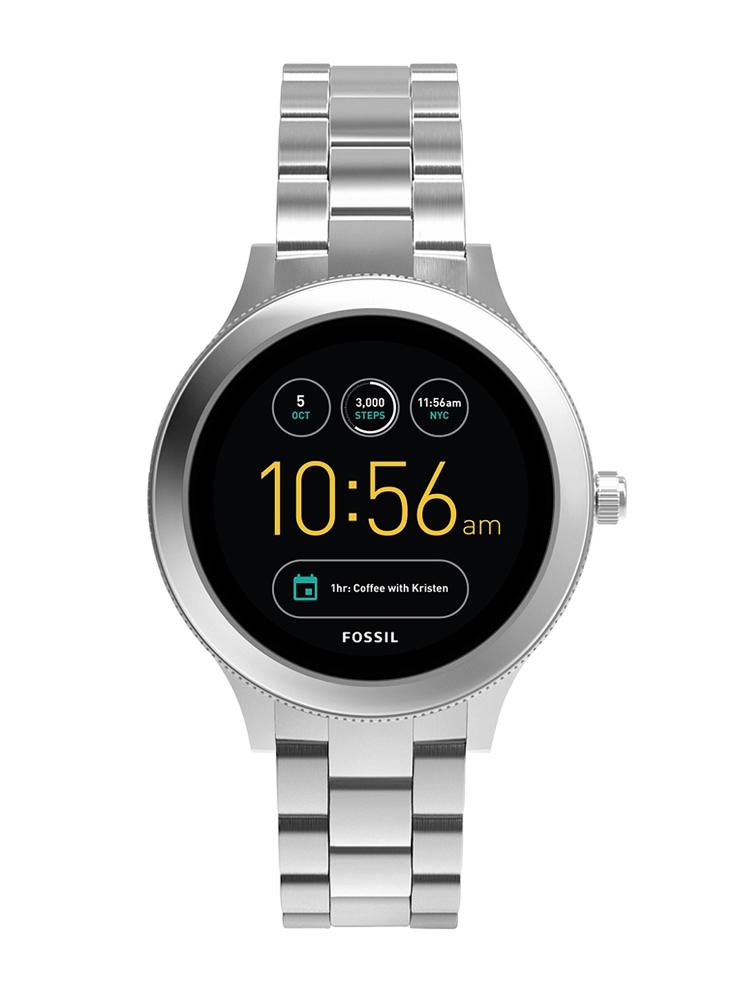 fossil ftw6003 women's smartwatch q venture silver