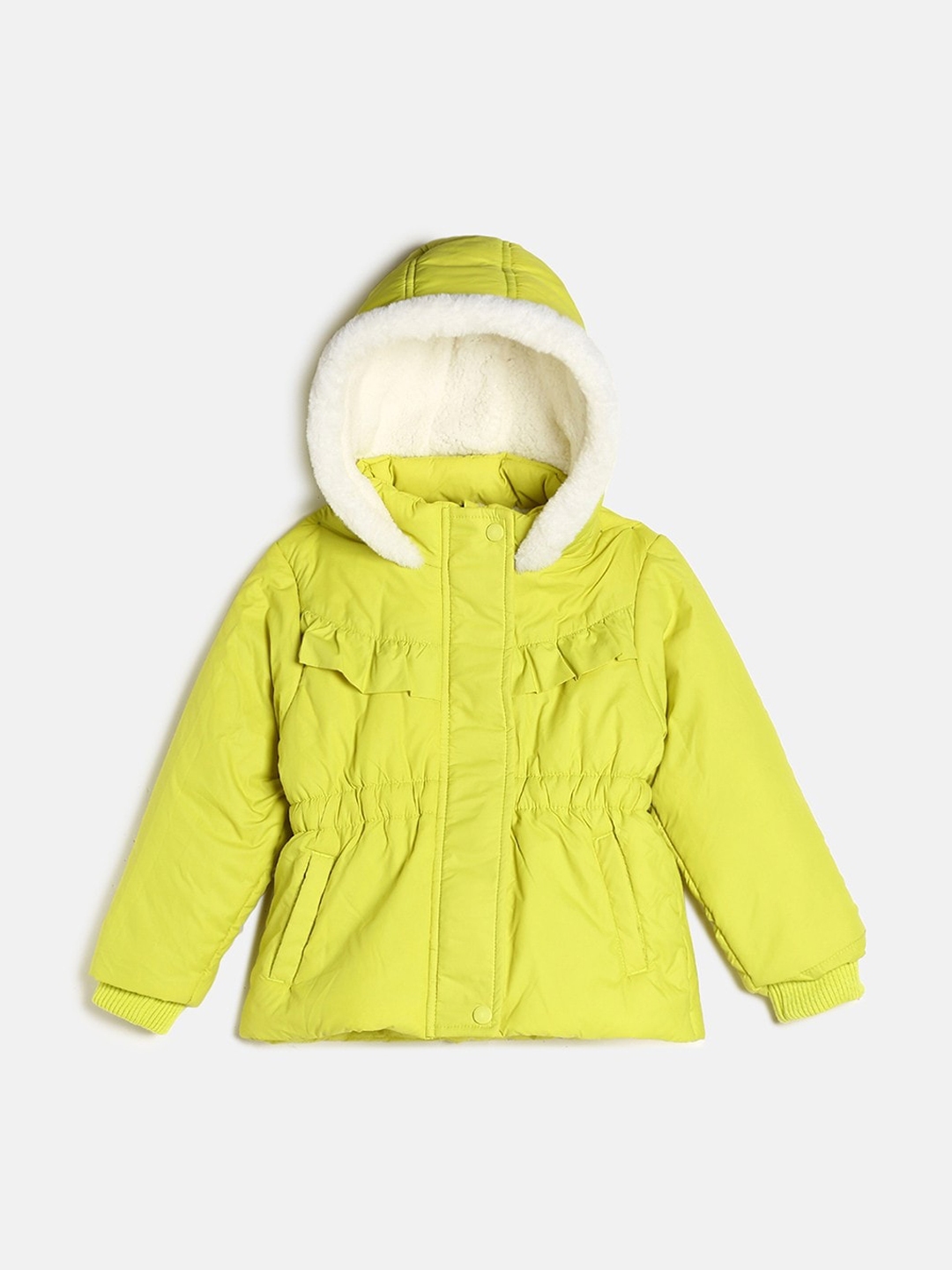 Buy MINI KLUB Girls Yellow Striped Lightweight Puffer Jacket Jackets 