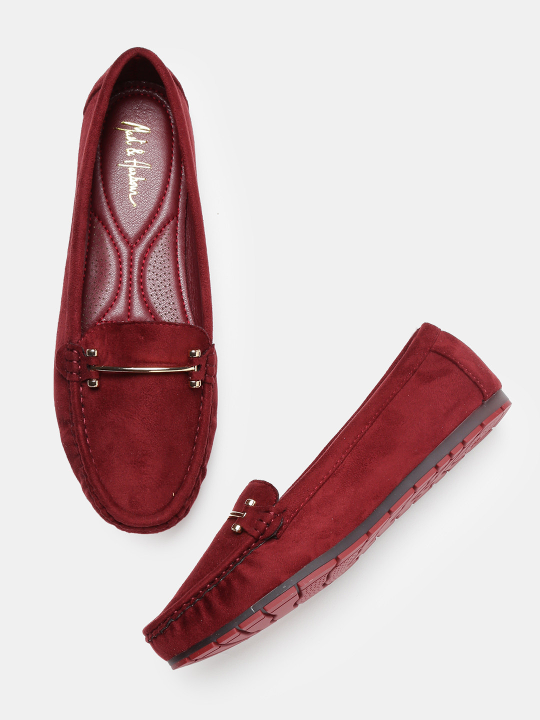 Buy Mast & Harbour Women Maroon Loafers Casual Shoes for Women