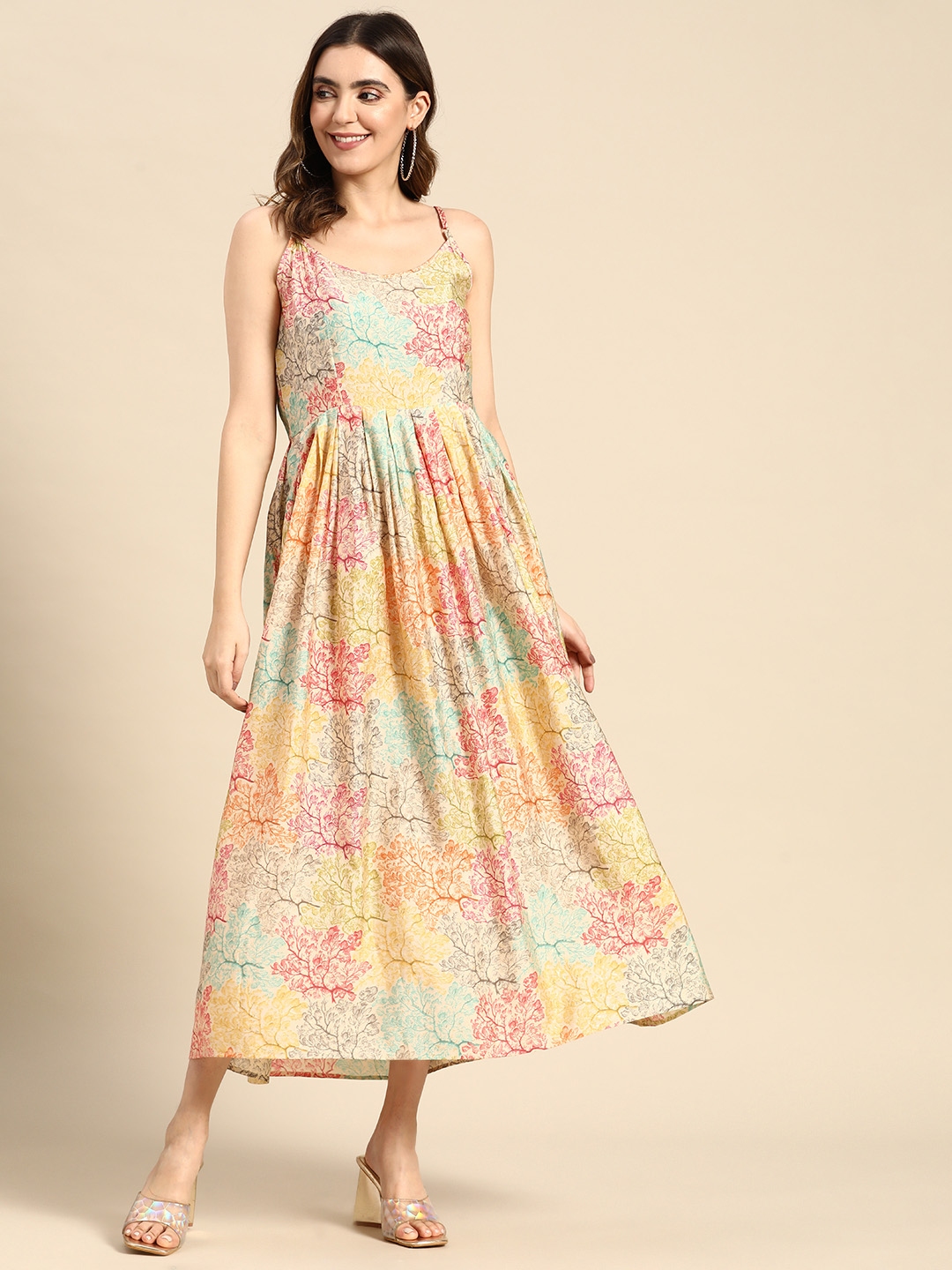 Buy Sangria Floral A Line Maxi Dress - Dresses for Women 21827776 | Myntra