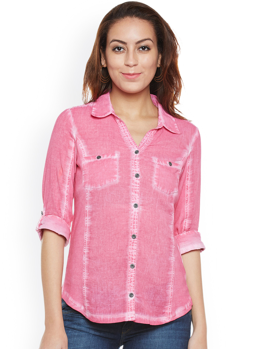 Light Pink Regular Fit Women's T-Shirt Dress main image 1