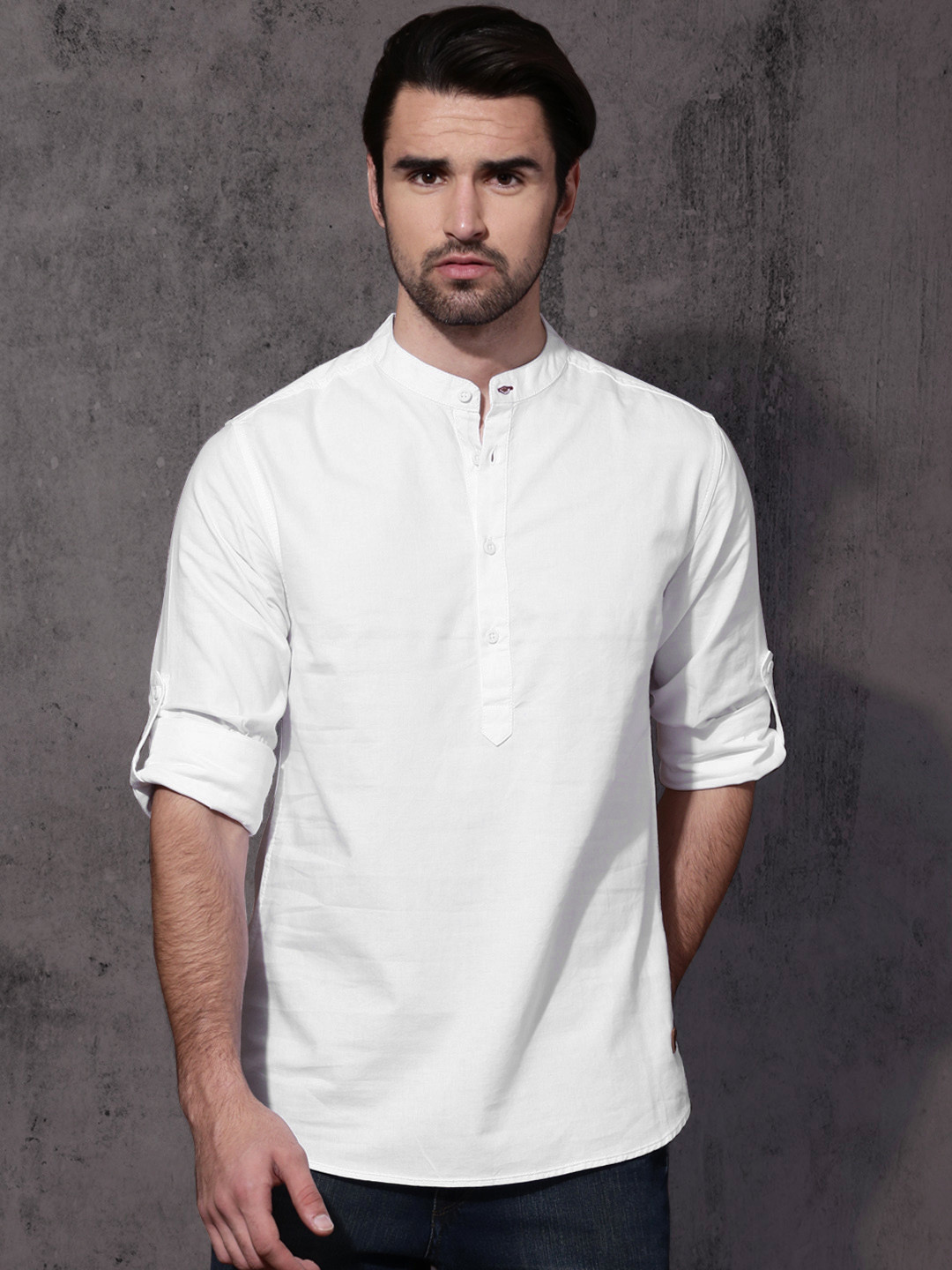 Buy Roadster Men White Regular Fit Solid Casual Shirt Shirts for Men