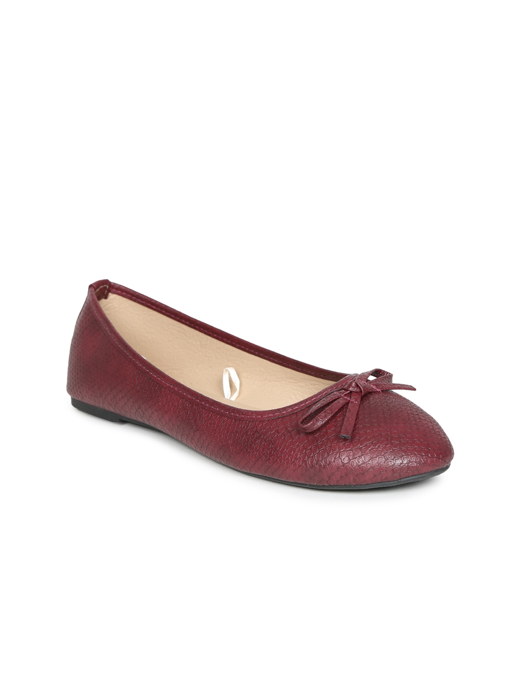 maroon ballet flats