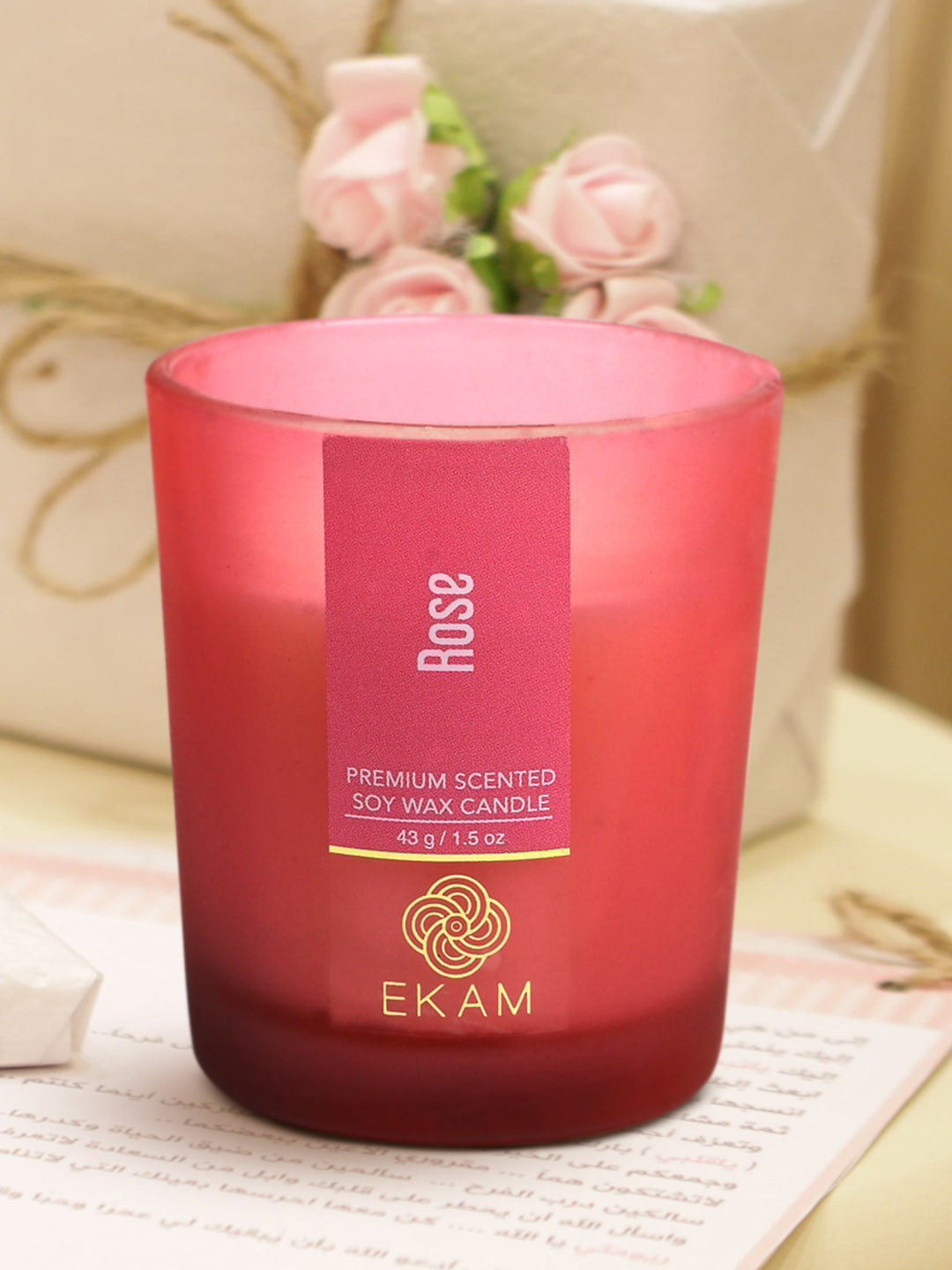 Buy Ekam Pink 3 Pieces Pink Rose Scented Candle Jars Candles for Unisex 21865900 Myntra
