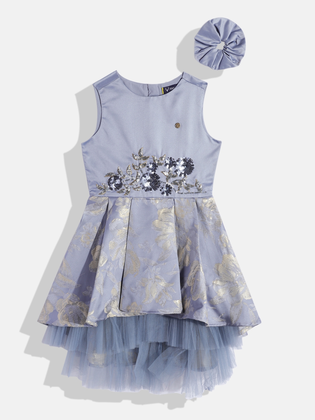 Buy Allen Solly Junior Sequin Floral Print Fit & Flare Dress - Dresses ...