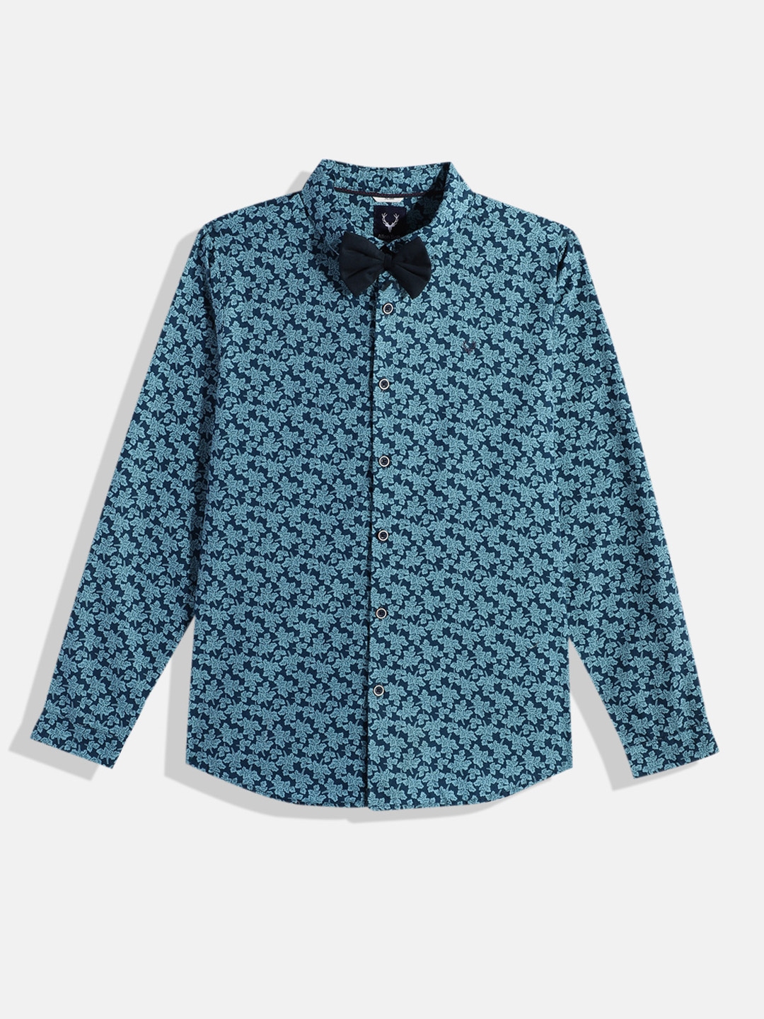 Buy Allen Solly Junior Boys Floral Printed Pure Cotton Casual Shirt ...